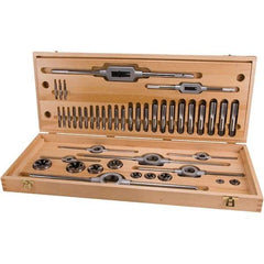 Rothenberger - Tap & Die Sets Minimum Tap Thread Size (Inch): 1/4 Maximum Tap Thread Size (Inch): 1 - Exact Tool & Supply