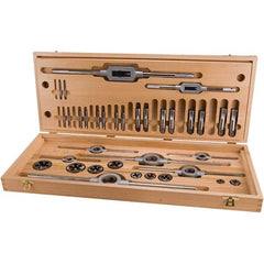 Rothenberger - Tap & Die Sets Minimum Tap Thread Size (Inch): 1/4 Maximum Tap Thread Size (Inch): 1 - Exact Tool & Supply