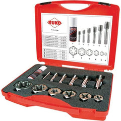 Rothenberger - Tap & Die Sets Minimum Tap Thread Size (Inch): 1/8 Maximum Tap Thread Size (Inch): 1 - Exact Tool & Supply