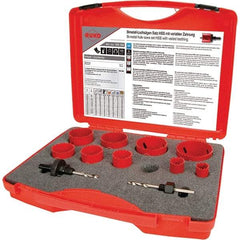 Rothenberger - Hole Saw Kits Minimum Saw Diameter (Inch): 3/4 Maximum Saw Diameter (Inch): 2-1/2 - Exact Tool & Supply