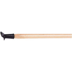 Weiler - 60 x 1-1/8" Wood Squeegee Handle - Bolt-On Connection, Tan - Exact Tool & Supply