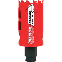 Freud - 1-1/2" Diam, 2-3/8" Cutting Depth, Hole Saw - Carbide-Tipped Saw, Toothed Edge - Exact Tool & Supply