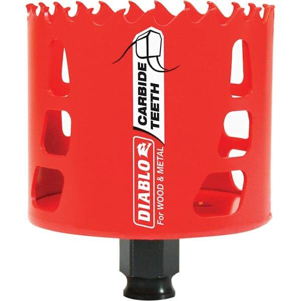 Freud - 3" Diam, 2-3/8" Cutting Depth, Hole Saw - Carbide-Tipped Saw, Toothed Edge - Exact Tool & Supply