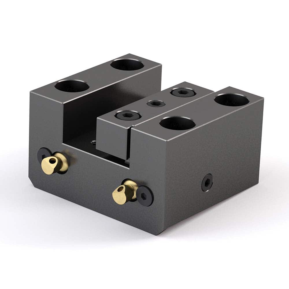 Global CNC Industries - Turret & VDI Tool Holders; Type: Hwacheon OD Facing Block ; Clamping System: 80mm X 50mm ; Tool Axis: OD ; Through Coolant: No ; Outside Diameter (Decimal Inch): 1.0000 ; Additional Information: 4 Mounting Holes - Exact Tool & Supply