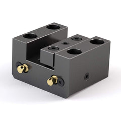 Global CNC Industries - Turret & VDI Tool Holders; Type: Hwacheon OD Facing Block ; Clamping System: 80mm X 50mm ; Tool Axis: OD ; Through Coolant: No ; Outside Diameter (Decimal Inch): 1.0000 ; Additional Information: 4 Mounting Holes - Exact Tool & Supply