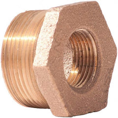 Merit Brass - Brass & Chrome Pipe Fittings Type: Hex Bushing Fitting Size: 2-1/2 x 1-1/4 - Exact Tool & Supply