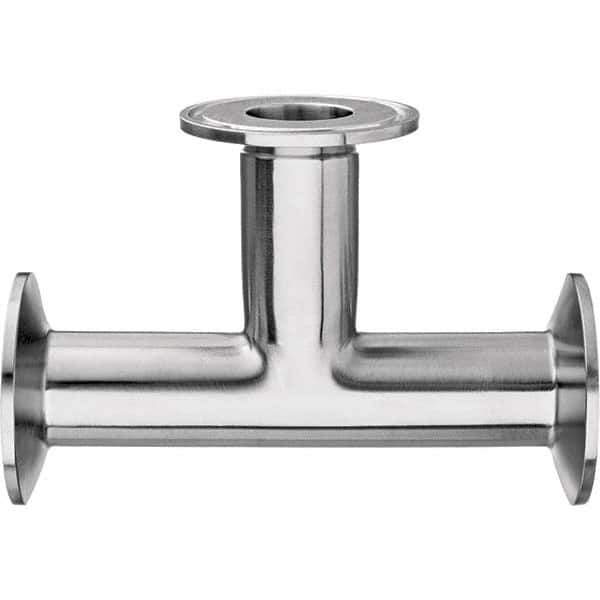 Value Collection - Sanitary Stainless Steel Pipe Fittings Type: Tee Style: Quick-Clamp - Exact Tool & Supply