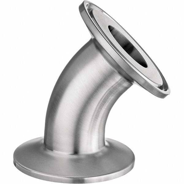 Value Collection - Sanitary Stainless Steel Pipe Fittings Type: 45 Elbow Style: Quick-Clamp - Exact Tool & Supply