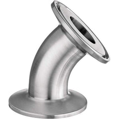 Value Collection - Sanitary Stainless Steel Pipe Fittings Type: 45 Elbow Style: Quick-Clamp - Exact Tool & Supply