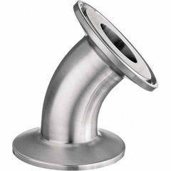 Value Collection - Sanitary Stainless Steel Pipe Fittings Type: 45 Elbow Style: Quick-Clamp - Exact Tool & Supply