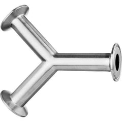 Value Collection - Sanitary Stainless Steel Pipe Fittings Type: Wye Style: Quick-Clamp - Exact Tool & Supply
