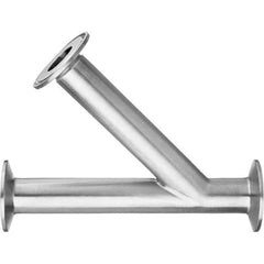 Value Collection - Sanitary Stainless Steel Pipe Fittings Type: 45 Elbow Style: Quick-Clamp - Exact Tool & Supply