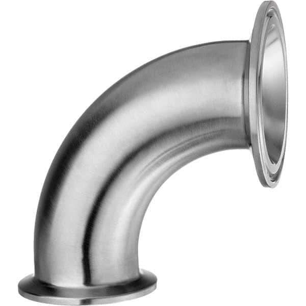 Value Collection - Sanitary Stainless Steel Pipe Fittings Type: 90 Elbow Style: Quick-Clamp - Exact Tool & Supply