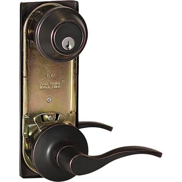 Stanley - Entry Lever Lockset for 1-3/8 to 1-3/4" Thick Doors - Exact Tool & Supply