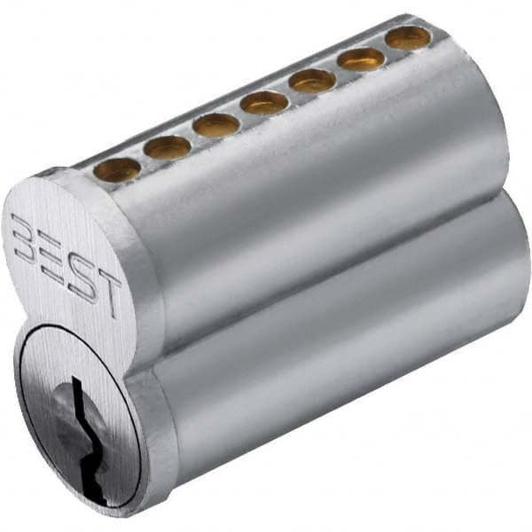 Stanley - Push-Button Lock with Interchangeable Core Lever Lockset for 1/4" Thick Doors - Exact Tool & Supply