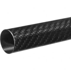 USA Sealing - 3/4" ID x 7/8" OD, 72" Long, Black Carbon Fiber (Twill Weave) Round Tube - Exact Tool & Supply