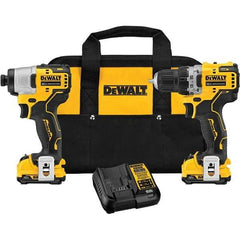 DeWALT - Cordless Tool Combination Kits Voltage: 12 Tools: Brushless Cordless Drill; Impact Driver - Exact Tool & Supply