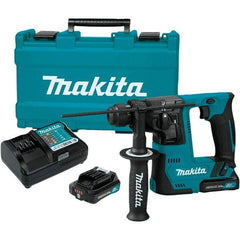 Makita - 12 Volt 9/16" Keyless Chuck Cordless Hammer Drill - 0 to 4,900 BPM, 0 to 850 RPM, Reversible - Exact Tool & Supply