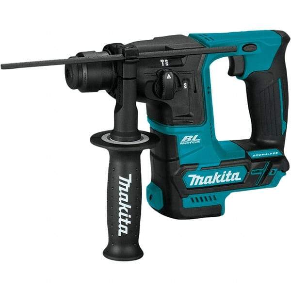 Makita - 12 Volt 5/8" Keyless Chuck Cordless Rotary Hammer - 0 to 4,800 BPM, 0 to 680 RPM, Reversible - Exact Tool & Supply