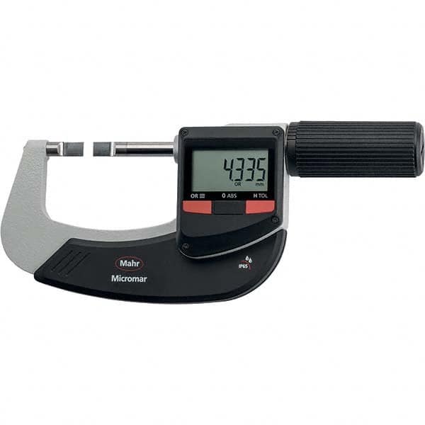 Mahr - Electronic Outside Micrometers Type: Standard Minimum Measurement (Decimal Inch): 1.0000 - Exact Tool & Supply