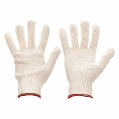 Size X-Large-EcoKnit - white ambidextrous knit glove - knit wrist - 80% polyester / 20% cotton - Exact Tool & Supply