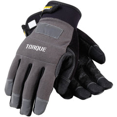 ‎120-4500/XL Mechanics Gloves - Torque - PVC & Silicone Palm - Black - Non-Slip Grip - Spandex Back - Exact Tool & Supply