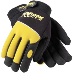 120-MX2820/XL Mechanics Gloves - Professional Mechanic's Gloves - Black and Hi-Vis Yellow - Exact Tool & Supply