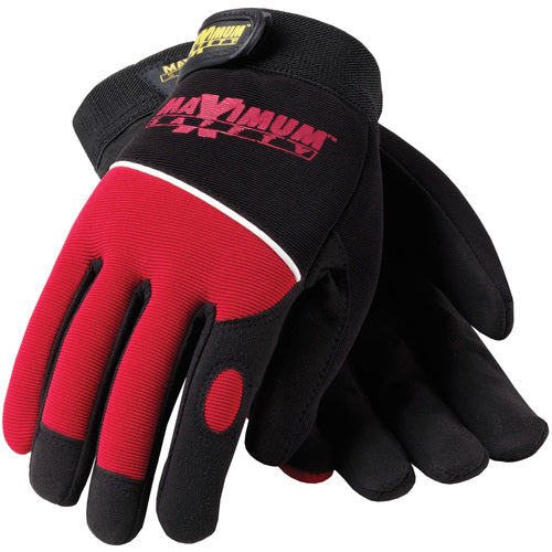 120-MX2840/M Mechanics Gloves - Professional Mechanic's Gloves - Black and Red - Exact Tool & Supply