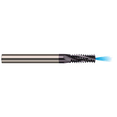 Harvey Tool - M6 X 1.00 Internal/External 1mm Pitch 3/16" Shank 3-Flute Solid Carbide Helical Flute Thread Mill - Exact Tool & Supply