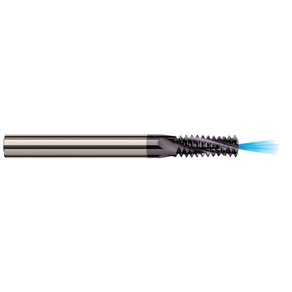 Harvey Tool - M8 X 1.25 Internal/External 1.25mm Pitch 1/4" Shank 3-Flute Solid Carbide Helical Flute Thread Mill - Exact Tool & Supply