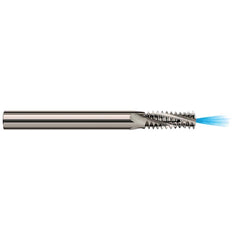 Harvey Tool - 3/8-24 Internal/External 24 TPI 5/16" Shank 4-Flute Solid Carbide Helical Flute Thread Mill - Exact Tool & Supply