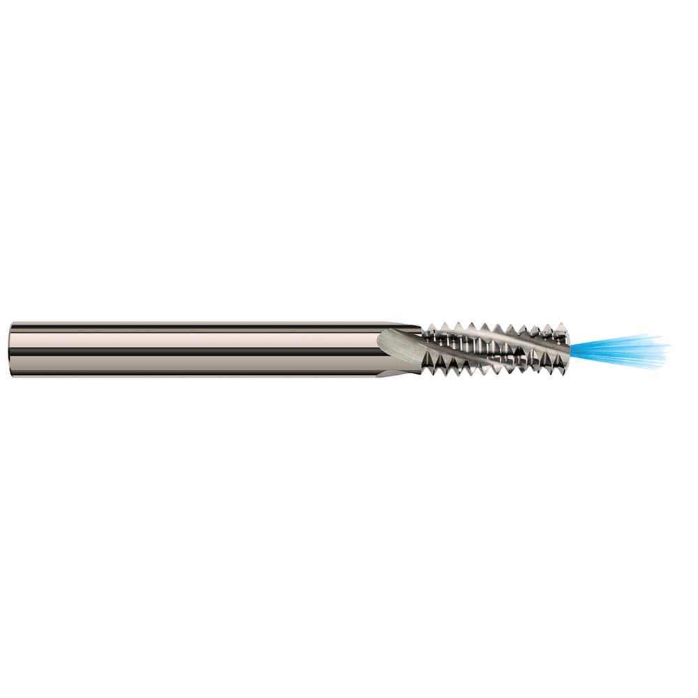Harvey Tool - M8 X 1.25 Internal/External 1.25mm Pitch 1/4" Shank 3-Flute Solid Carbide Helical Flute Thread Mill - Exact Tool & Supply