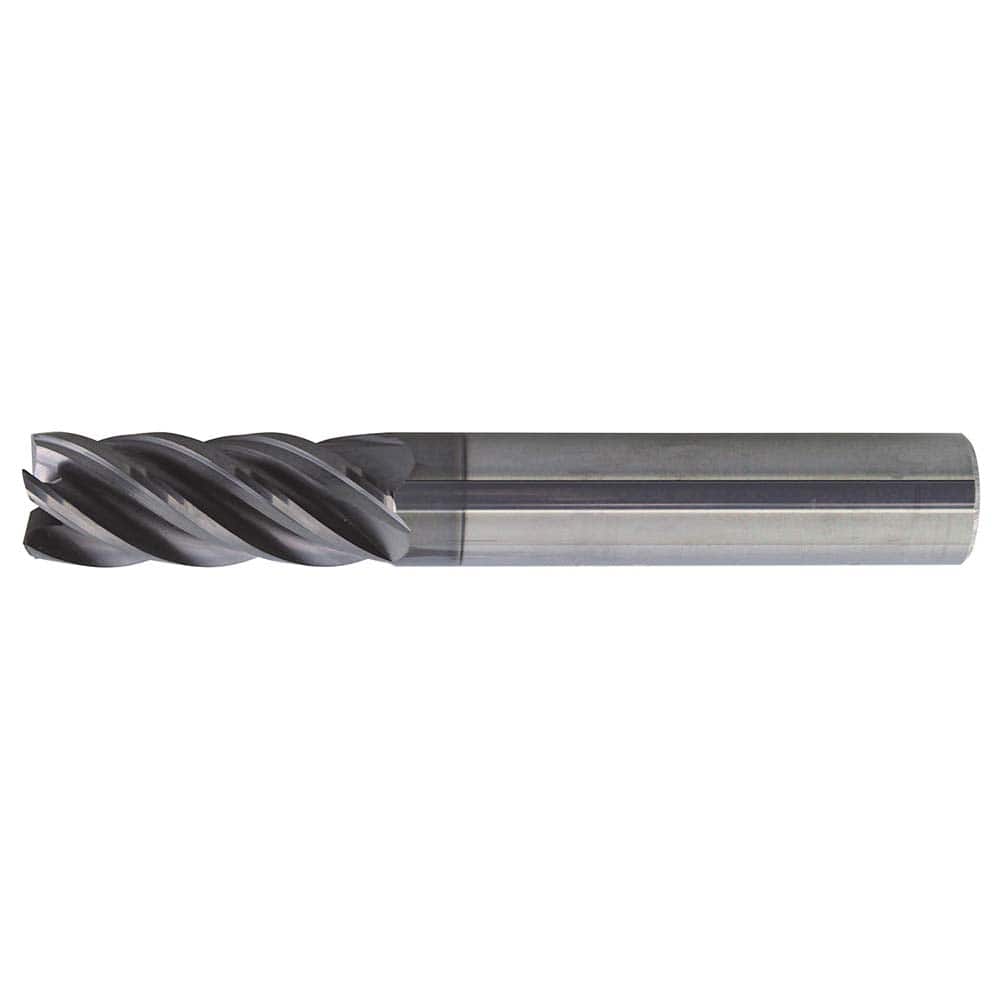 ProMax - 3/8" Diam, 1" LOC, 3/8" Shank Diam, 3" OAL, 5 Flute, Solid Carbide, Single End Square End Mill - Exact Tool & Supply