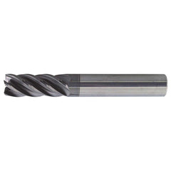 ProMax - 3/8" Diam, 1" LOC, 3/8" Shank Diam, 3" OAL, 5 Flute, Solid Carbide, Single End Square End Mill - Exact Tool & Supply