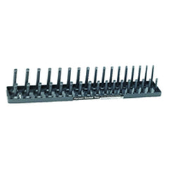 Metric Sized Socket Tray - 1/2″ Drive - Gray - Exact Tool & Supply
