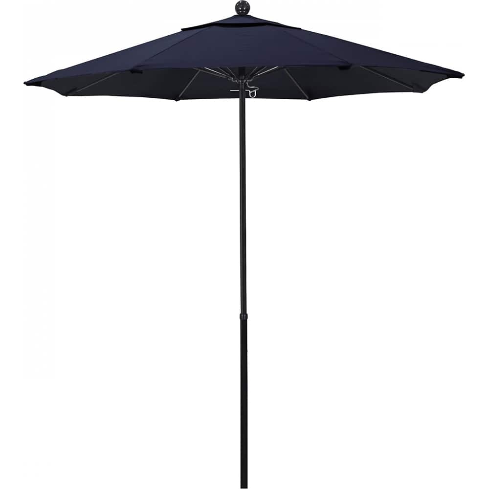 California Umbrella - Patio Umbrellas; Umbrella Diameter (Inch): 90 ; Height (Feet): 7.750 ; Fabric Color: Navy Blue ; Base Included: No ; Frame Material: Fiberglass-reinforced Nylon ; Frame Color: Black - Exact Tool & Supply