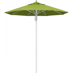 California Umbrella - Patio Umbrellas; Umbrella Diameter (Inch): 90 ; Height (Feet): 8.666 ; Fabric Color: Macaw ; Base Included: No ; Frame Material: Aluminum ; Frame Color: Silver - Exact Tool & Supply