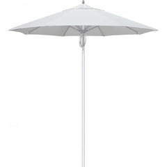 California Umbrella - Patio Umbrellas; Umbrella Diameter (Inch): 90 ; Height (Feet): 8.666 ; Fabric Color: Natural ; Base Included: No ; Frame Material: Aluminum ; Frame Color: Silver - Exact Tool & Supply