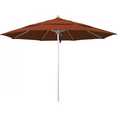 California Umbrella - Patio Umbrellas; Umbrella Diameter (Inch): 132 ; Height (Feet): 8.916 ; Fabric Color: Terracotta ; Base Included: No ; Frame Material: Aluminum ; Frame Color: Silver - Exact Tool & Supply