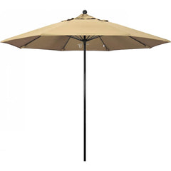 California Umbrella - Patio Umbrellas; Umbrella Diameter (Inch): 108 ; Height (Feet): 8.750 ; Fabric Color: Pacifica Beige ; Base Included: No ; Frame Material: Aluminum ; Frame Color: Black - Exact Tool & Supply