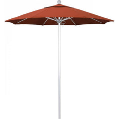 California Umbrella - Patio Umbrellas; Umbrella Diameter (Inch): 90 ; Height (Feet): 8.000 ; Fabric Color: Sunset ; Base Included: No ; Frame Material: Aluminum ; Frame Color: Silver - Exact Tool & Supply