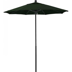 California Umbrella - Patio Umbrellas; Umbrella Diameter (Inch): 90 ; Height (Feet): 7.750 ; Fabric Color: Hunter Green ; Base Included: No ; Frame Material: Fiberglass-reinforced Nylon ; Frame Color: Black - Exact Tool & Supply