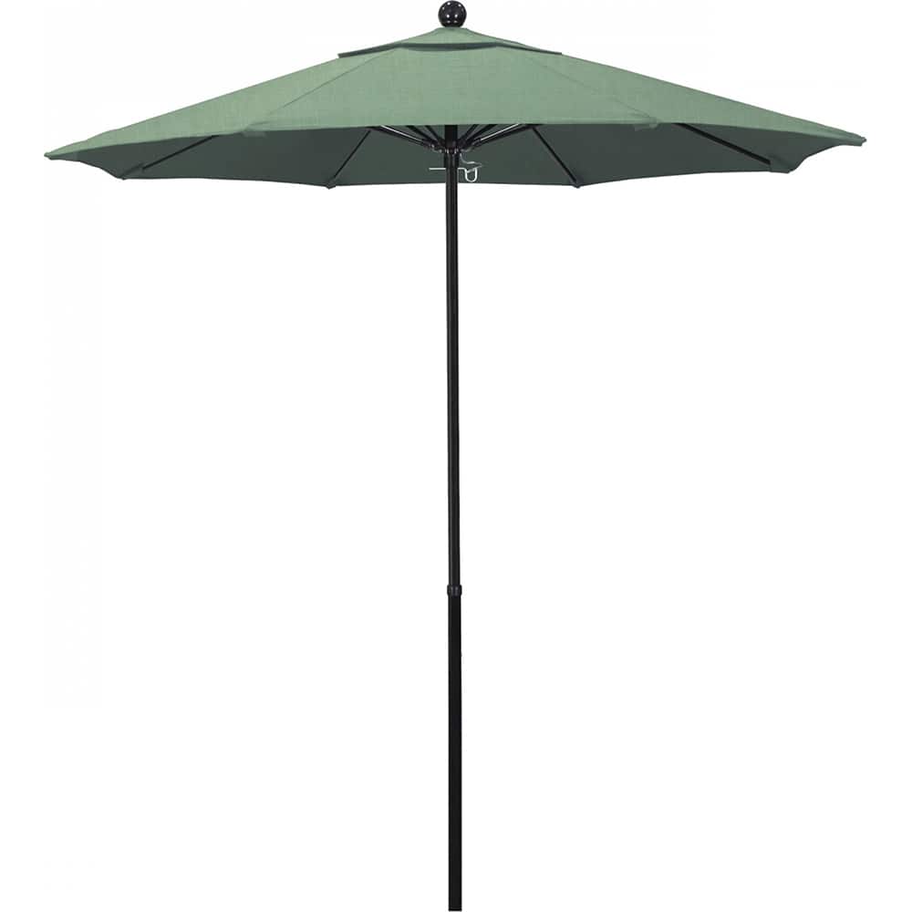 California Umbrella - Patio Umbrellas; Umbrella Diameter (Inch): 90 ; Height (Feet): 7.750 ; Fabric Color: Pacific Spa ; Base Included: No ; Frame Material: Fiberglass-reinforced Nylon ; Frame Color: Black - Exact Tool & Supply