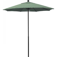 California Umbrella - Patio Umbrellas; Umbrella Diameter (Inch): 90 ; Height (Feet): 7.750 ; Fabric Color: Pacific Spa ; Base Included: No ; Frame Material: Fiberglass-reinforced Nylon ; Frame Color: Black - Exact Tool & Supply