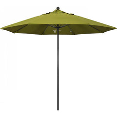 California Umbrella - Patio Umbrellas; Umbrella Diameter (Inch): 108 ; Height (Feet): 8.750 ; Fabric Color: Pacifica Ginkgo ; Base Included: No ; Frame Material: Fiberglass-reinforced Nylon ; Frame Color: Black - Exact Tool & Supply