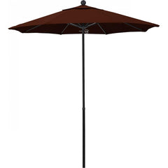 California Umbrella - Patio Umbrellas; Umbrella Diameter (Inch): 90 ; Height (Feet): 7.750 ; Fabric Color: Pacifica Brick ; Base Included: No ; Frame Material: Aluminum ; Frame Color: Black - Exact Tool & Supply