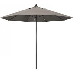California Umbrella - Patio Umbrellas; Umbrella Diameter (Inch): 108 ; Height (Feet): 8.750 ; Fabric Color: Pacifica Taupe ; Base Included: No ; Frame Material: Fiberglass-reinforced Nylon ; Frame Color: Black - Exact Tool & Supply