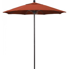 California Umbrella - Patio Umbrellas; Umbrella Diameter (Inch): 90 ; Height (Feet): 8.000 ; Fabric Color: Sunset ; Base Included: No ; Frame Material: Aluminum ; Frame Color: Bronze - Exact Tool & Supply