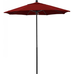 California Umbrella - Patio Umbrellas; Umbrella Diameter (Inch): 90 ; Height (Feet): 7.750 ; Fabric Color: Pacifica Red ; Base Included: No ; Frame Material: Fiberglass-reinforced Nylon ; Frame Color: Black - Exact Tool & Supply
