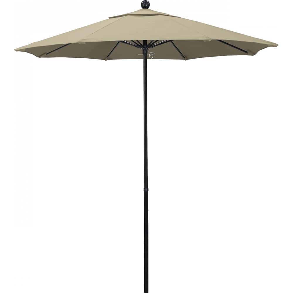 California Umbrella - Patio Umbrellas; Umbrella Diameter (Inch): 90 ; Height (Feet): 7.750 ; Fabric Color: Pacifica Beige ; Base Included: No ; Frame Material: Fiberglass-reinforced Nylon ; Frame Color: Black - Exact Tool & Supply